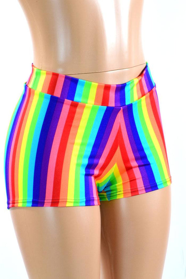 Rainbow Mid Rise Shorts - 4