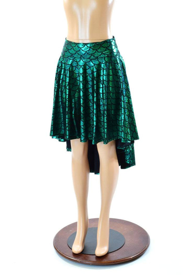 Green Mermaid Hi-Lo Skater Skirt - 3