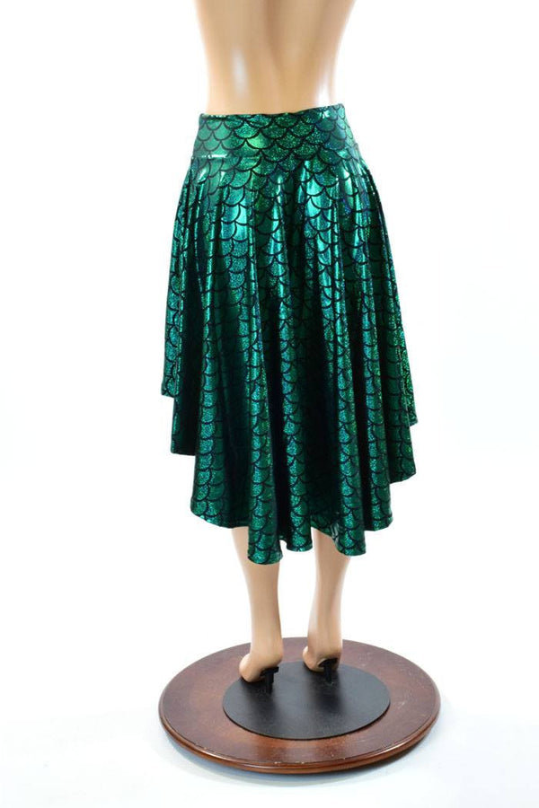 Green Mermaid Hi-Lo Skater Skirt - 5