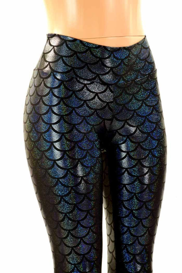 UKAP Womens Mermaid Ruffle Flare Pants Solid Color High Waist Bell