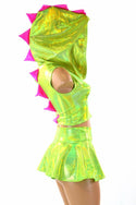 Lime Green Dragon Hoodie & Skirt - 3