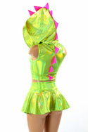 Lime Green Dragon Hoodie & Skirt - 4