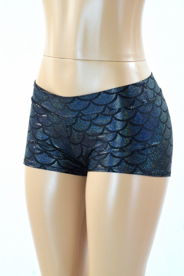 Black Mermaid Lowrise Shorts - 3
