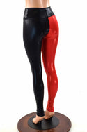 Harlequin Red & Black High Waist Leggings - 3