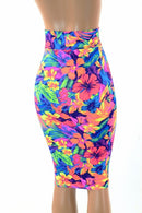 Tahitian Floral Pencil Skirt - Coquetry Clothing