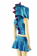 Turquoise Crop & Rave Skirt Set - 5