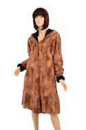 Reversible Minky A Line Coat with Kitty Ears - 2