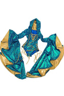 Sorceress Sleeve Romper with Laceups and Crotch Snaps - 5