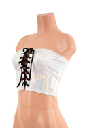 Lace Up Strapless Top in Flashbulb - 1