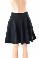 19" Black Zen Skater Skirt - Coquetry Clothing
