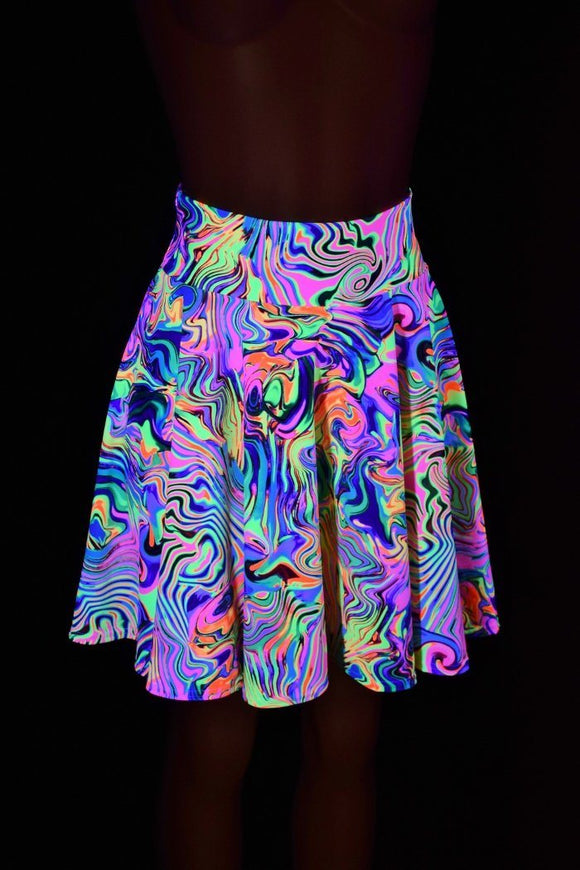 19" Neon Flux Skater Skirt - Coquetry Clothing