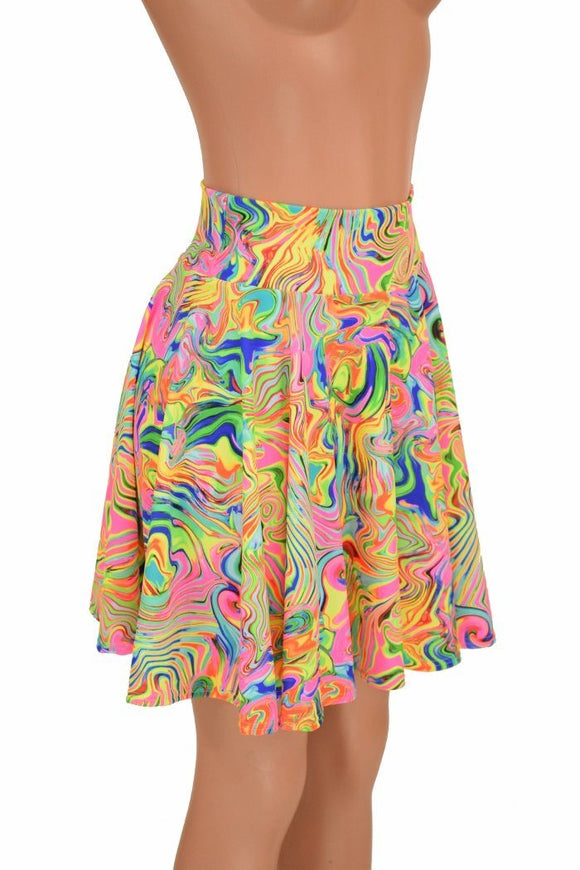 19" Neon Flux Skater Skirt - Coquetry Clothing