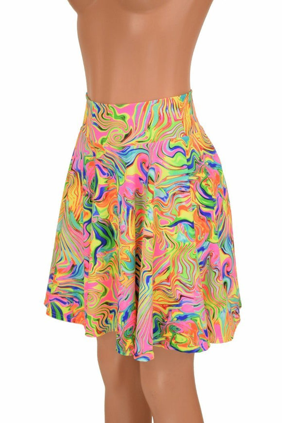 19" Neon Flux Skater Skirt - Coquetry Clothing