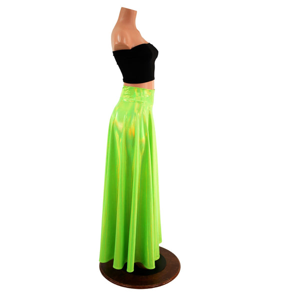 Lime Holographic Breakaway Maxi Skirt - 5
