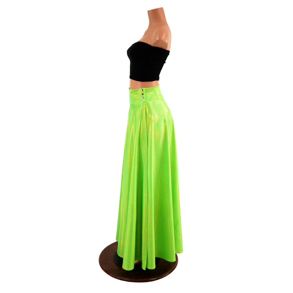 Lime Holographic Breakaway Maxi Skirt - 7
