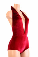 "Josie" Romper in Red Velvet - 3