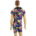 Mens Sonic Bloom Romper with Lime Mamba Minky Hood Liner - 3