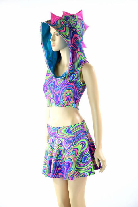 Glow Worm Dragon Crop & Skirt Set - Coquetry Clothing