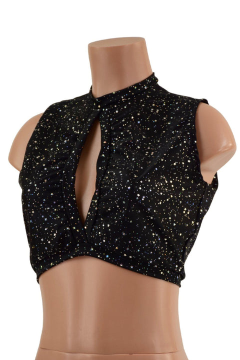 Keyhole Top in Star Noir - Coquetry Clothing