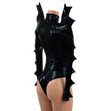Black Mystique Spiked Romper with Inverted Cross - 4