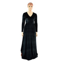 Black Velvet Fiona Gown with Side Slit - 5