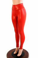 Red Sparkly Jewel High Waist Leggings - 1