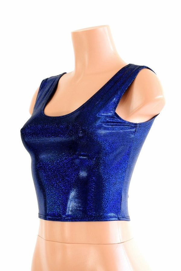 Blue Sparkly Tank Crop - 3