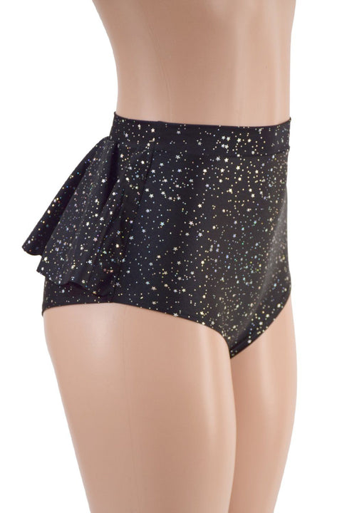 Star Noir Ruffle Rump Siren Shorts - Coquetry Clothing