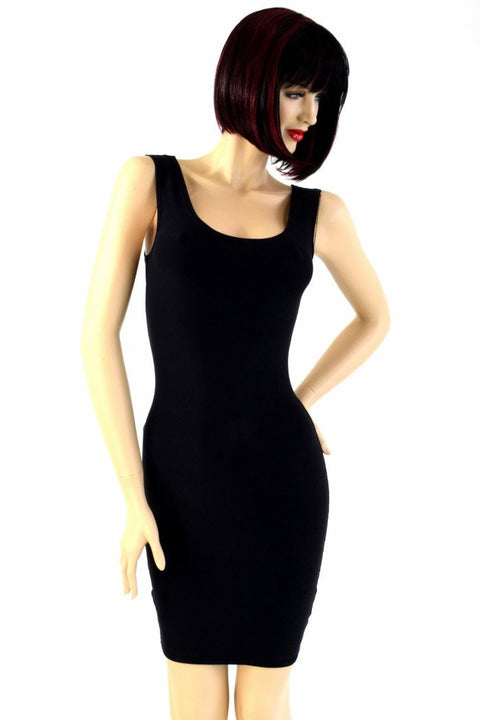 Black Soft Knit Tank Dress - Coquetry Clothing