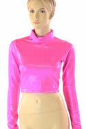 Neon Pink Peplum Skirt & Crop Set - 3