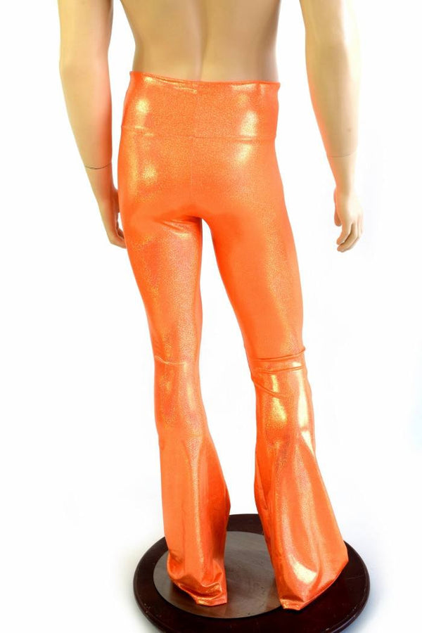 Mens Orange Bootcut Pants - 3