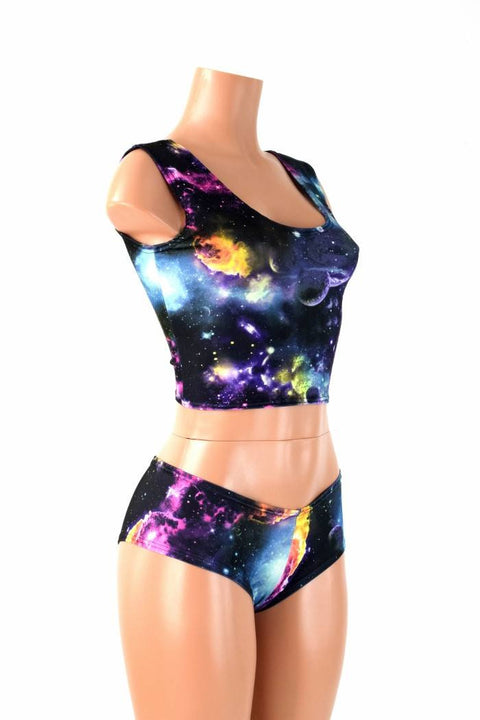 Galaxy Tank Crop & Cheekies Set - Coquetry Clothing