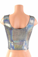 Silver Holographic Crop Tank - 4