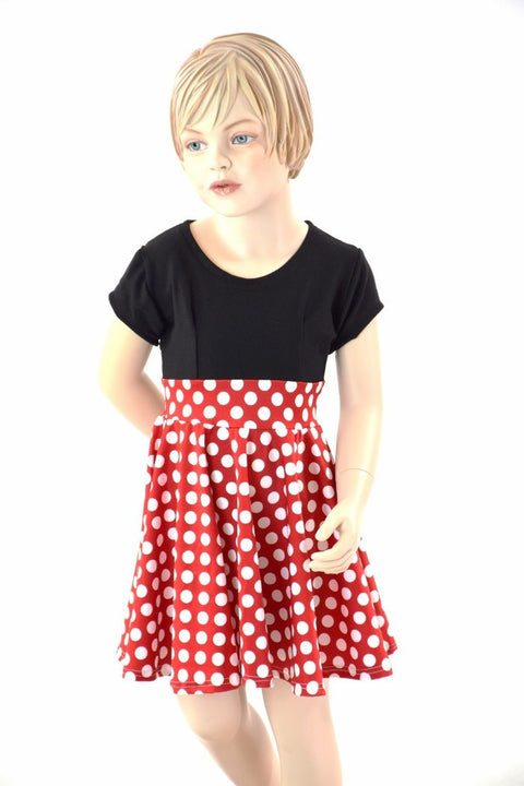 Girls Retro Minnie Skater Dress - Coquetry Clothing