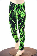 Kids Green Lightning Leggings - 1