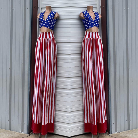 Trouser Style Stilt Pants with Hemline Trim -PANTS ONLY top sold separately - Coquetry Clothing