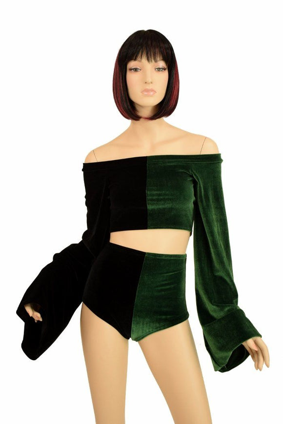 2PC Bell Sleeve Top & Siren Shorts Set - Coquetry Clothing
