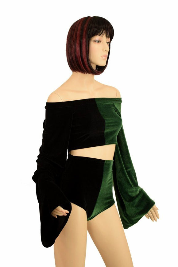 2PC Bell Sleeve Top & Siren Shorts Set - Coquetry Clothing