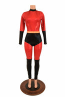 2PC Catsuit & Siren Shorts Set - Coquetry Clothing