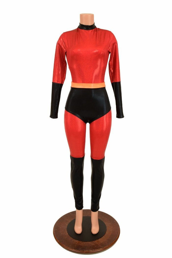 2PC Catsuit & Siren Shorts Set - Coquetry Clothing