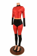 2PC Catsuit & Siren Shorts Set - Coquetry Clothing