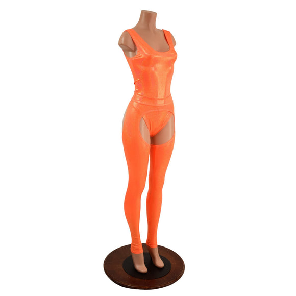 2PC Chaps and Brazilian Back Romper Set - Coquetry Clothing