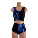 2PC Crop Top and Siren Shorts Set - Coquetry Clothing