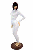 2PC Flashbulb Mock Catsuit (Leggings & Top) - Coquetry Clothing