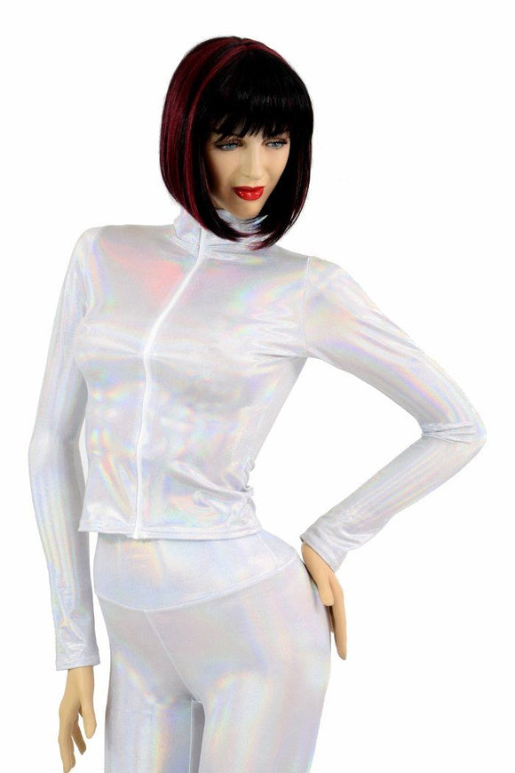 2PC Flashbulb Mock Catsuit (Leggings & Top) - Coquetry Clothing