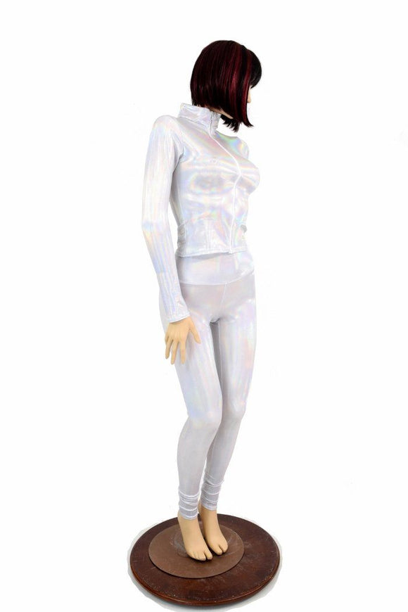 2PC Flashbulb Mock Catsuit (Leggings & Top) - Coquetry Clothing