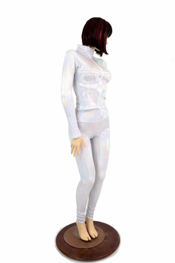 2PC Flashbulb Mock Catsuit (Leggings & Top) - 3