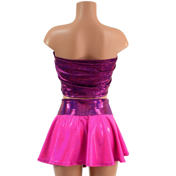 2PC Flora Set with Tube Top and Mini Skirt - Coquetry Clothing