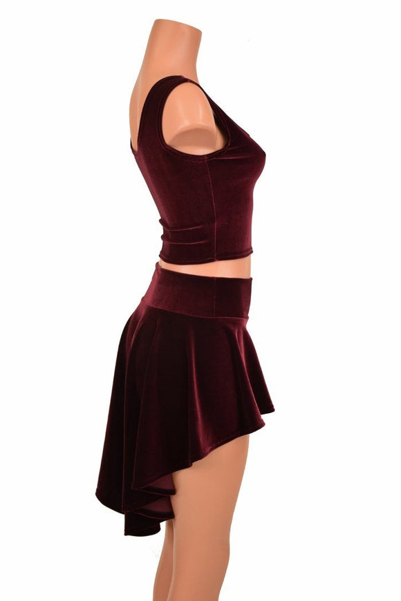 2PC Hi Lo Rave Skirt & Top Set - Coquetry Clothing