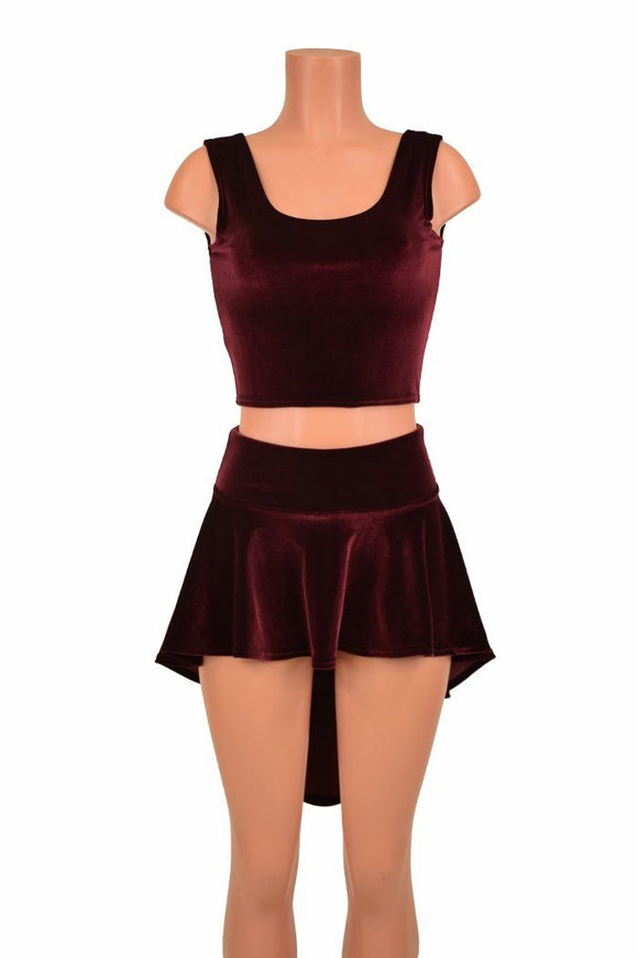 2PC Hi Lo Rave Skirt & Top Set - Coquetry Clothing
